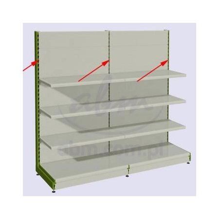 Noga przyścienna regału metalowego 250/50 cm (profil 80x40)